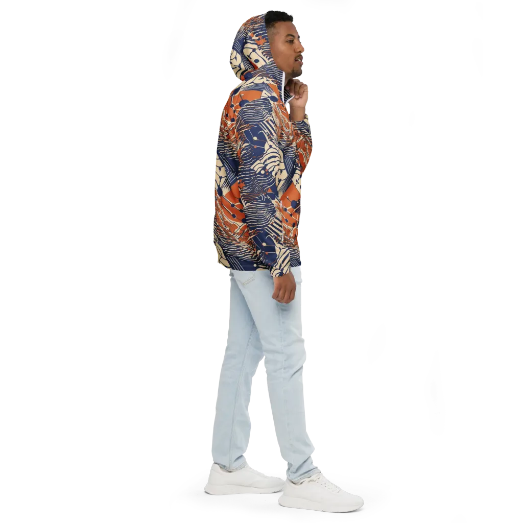 Indigo Tectonics on Men's Windbreaker — Right