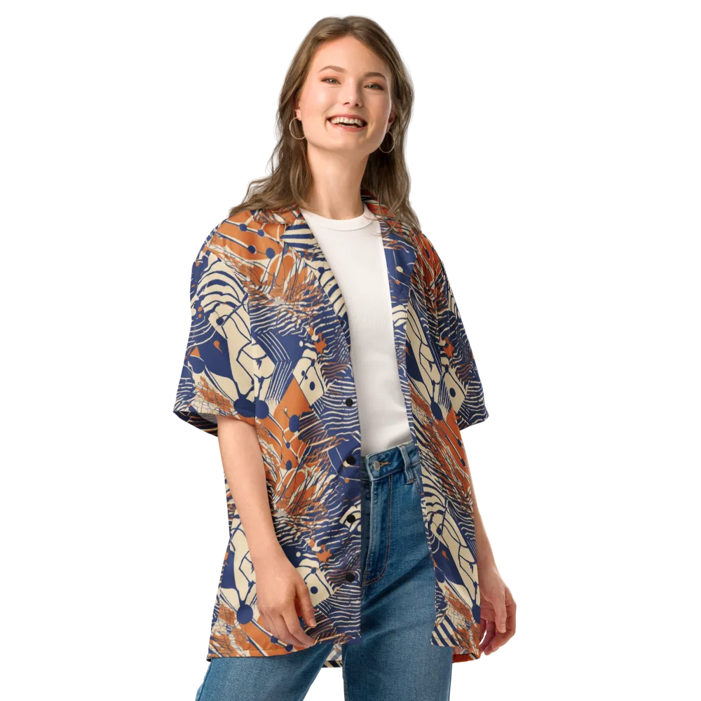 Indigo Tectonics on Button Shirt — Front