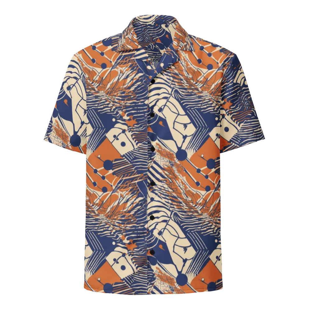 Indigo Tectonics on Button Shirt — Front