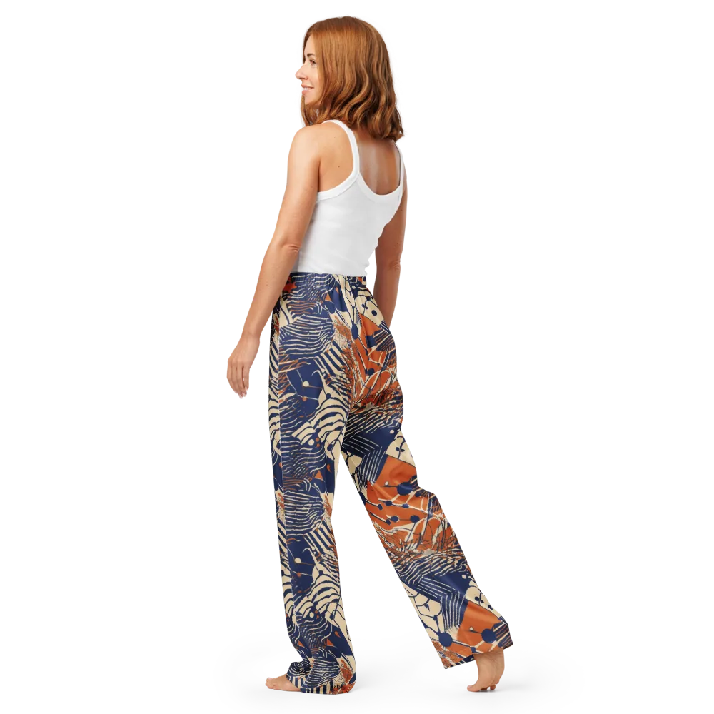 Indigo Tectonics on Women's Pajama Pants — Back