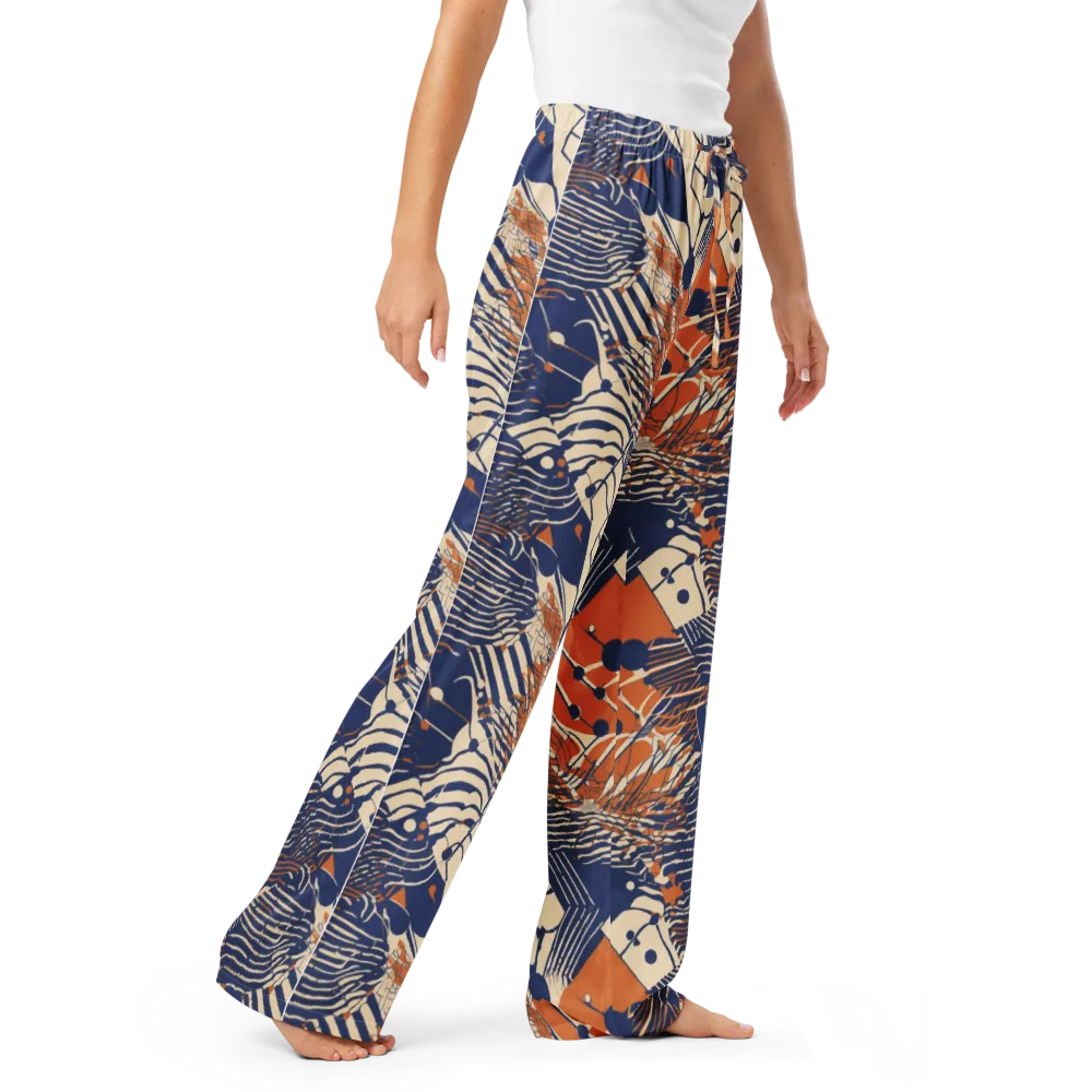 Indigo Tectonics on Women's Pajama Pants — Right Front