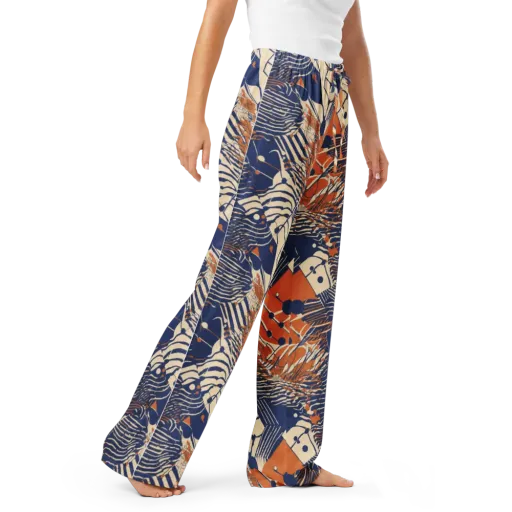 Indigo Tectonics on a Women's Pajama Pants