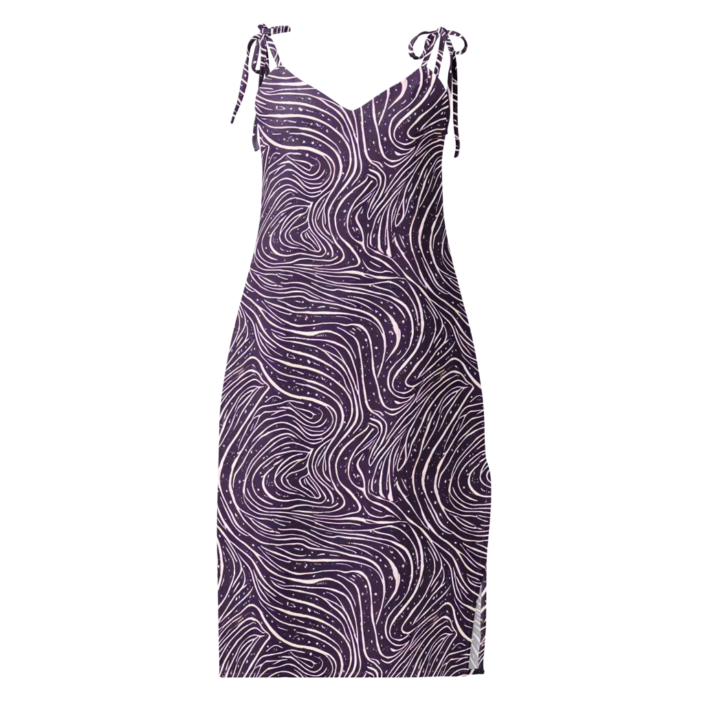 Aubergine Current on Slip Dress — Front