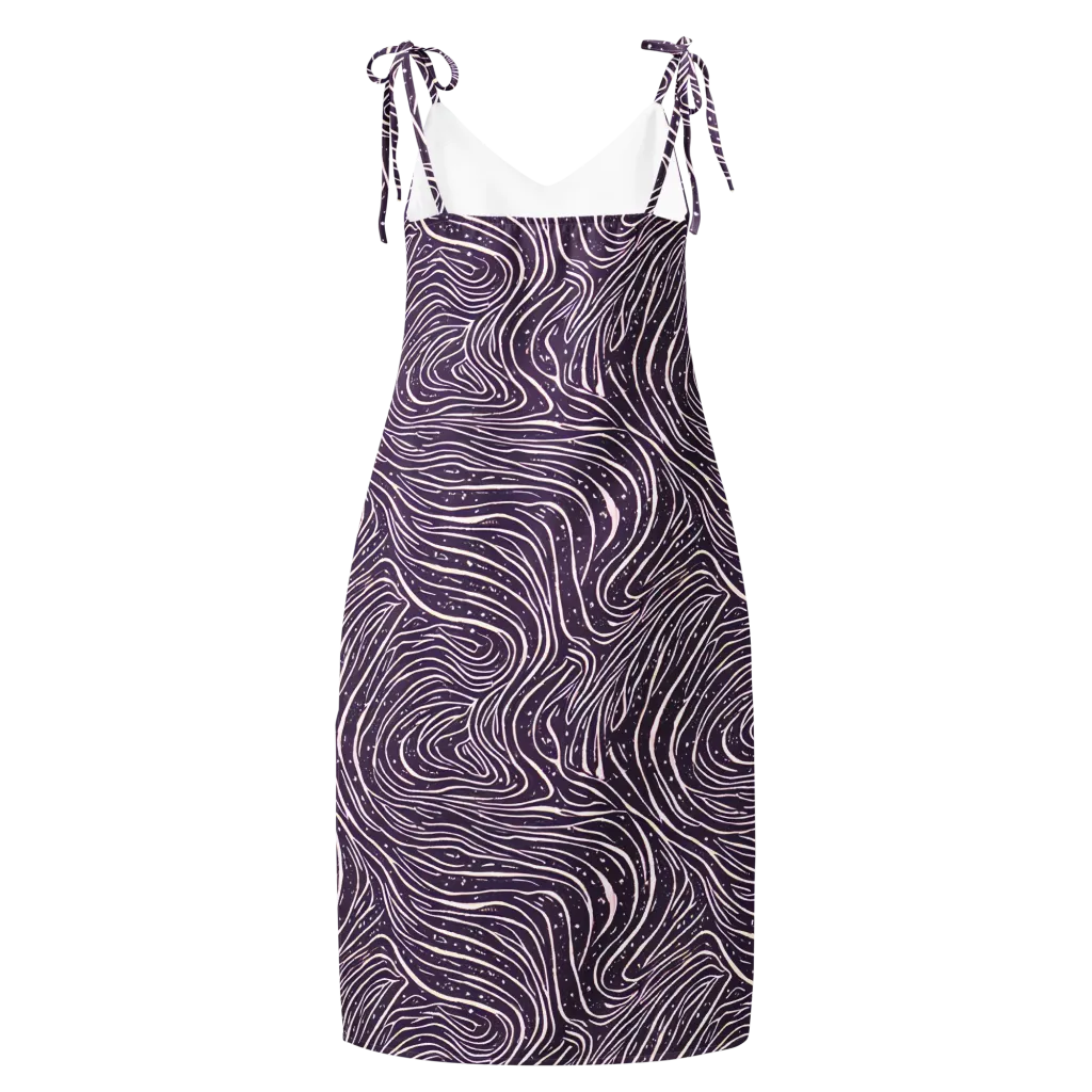 Aubergine Current on Slip Dress — Back