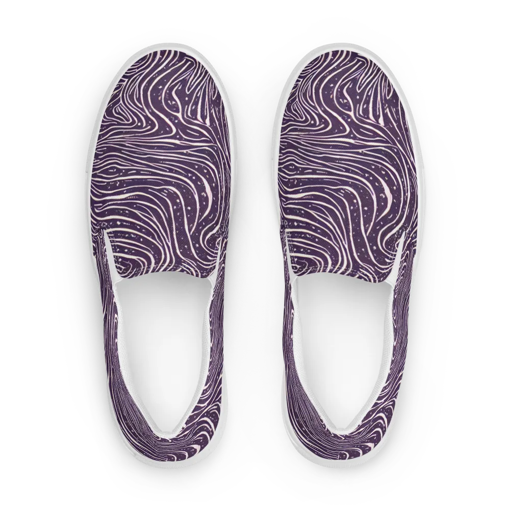 Aubergine Current on Men's Slip-On Canvas Shoes — Front