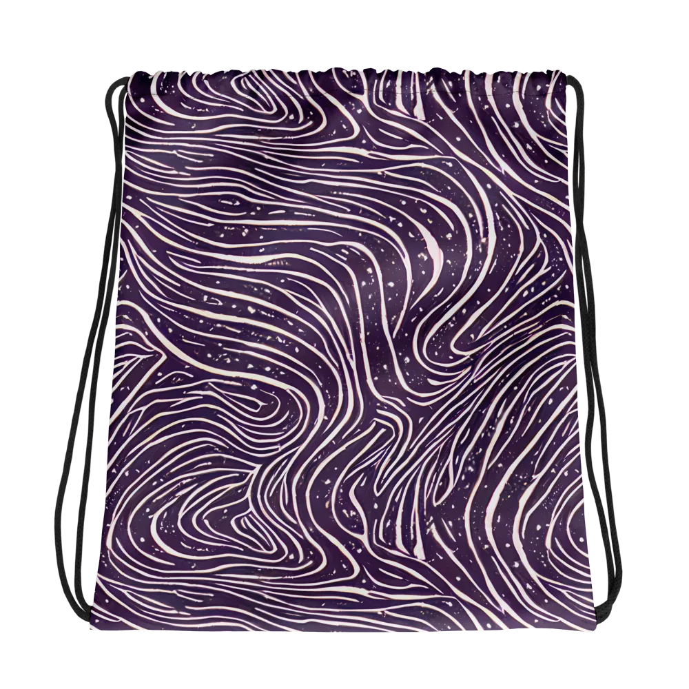 Aubergine Current on Drawstring Bag — Photo