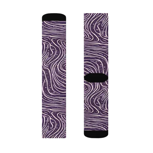 Aubergine Current on a Socks