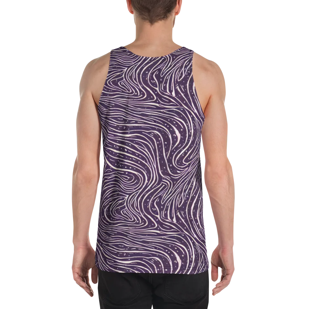 Aubergine Current on Men's Tank Top — Back