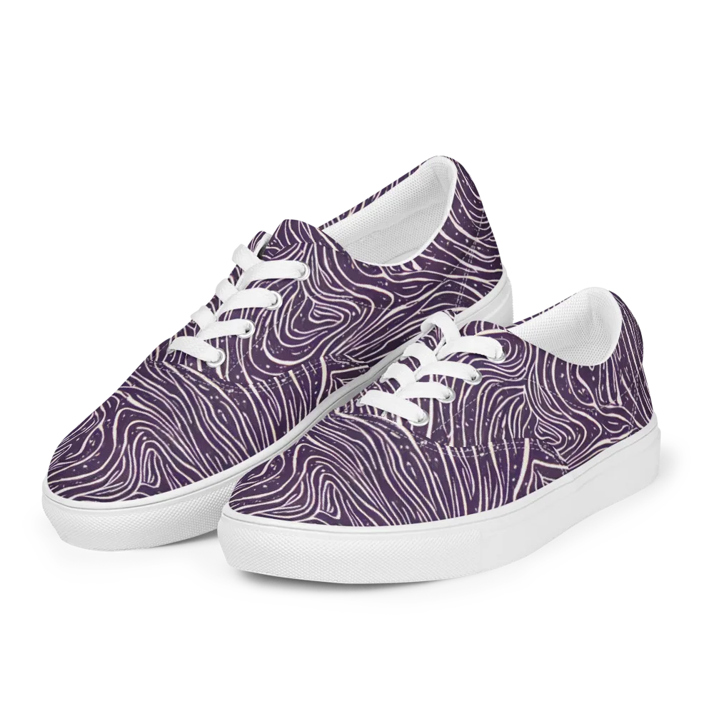 Aubergine Current on Men's Lace-Up Canvas Shoes — Left Front