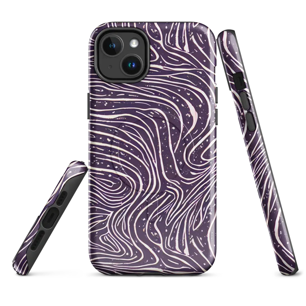 Aubergine Current on MagSafe Tough Case for iPhone® — Front
