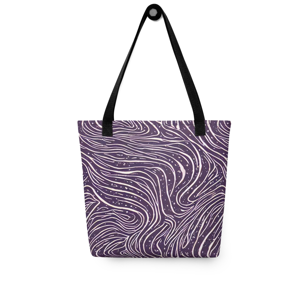 Aubergine Current on Tote Bag — Front