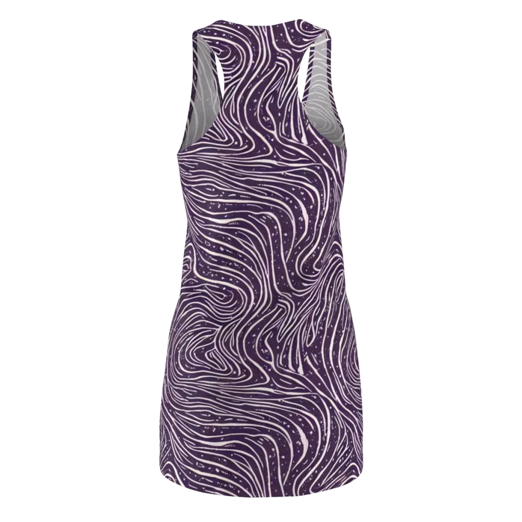 Aubergine Current on Racerback Dress — Back