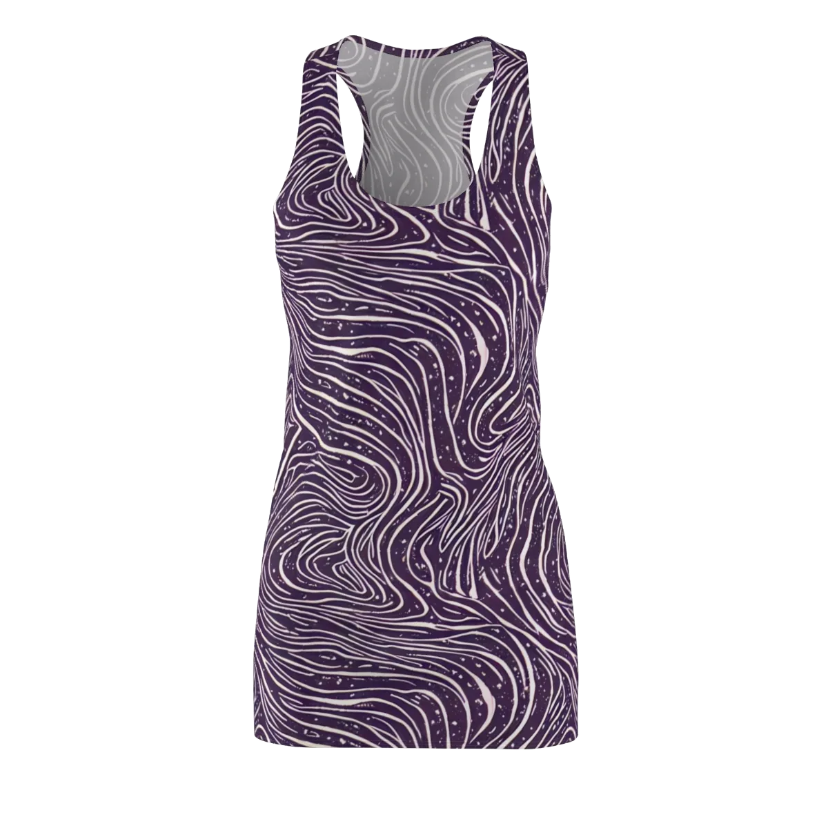Aubergine Current on Racerback Dress — Front
