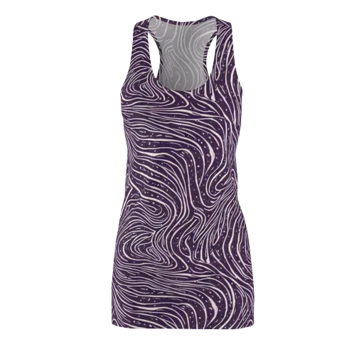 Aubergine Current on a Racerback Dress