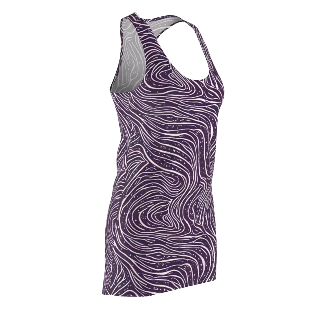 Aubergine Current on Racerback Dress — Front Side