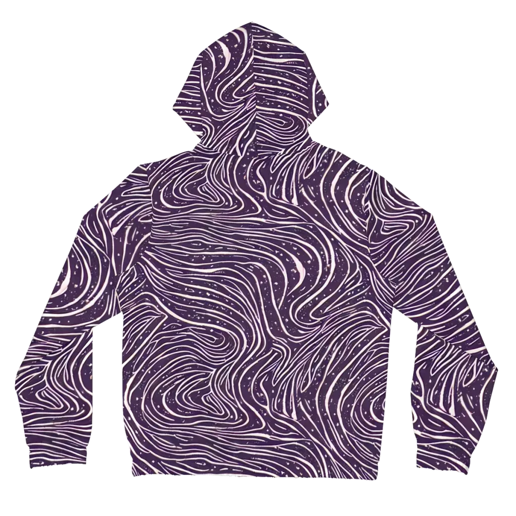 Aubergine Current on Women's Full-Zip Hoodie — Back