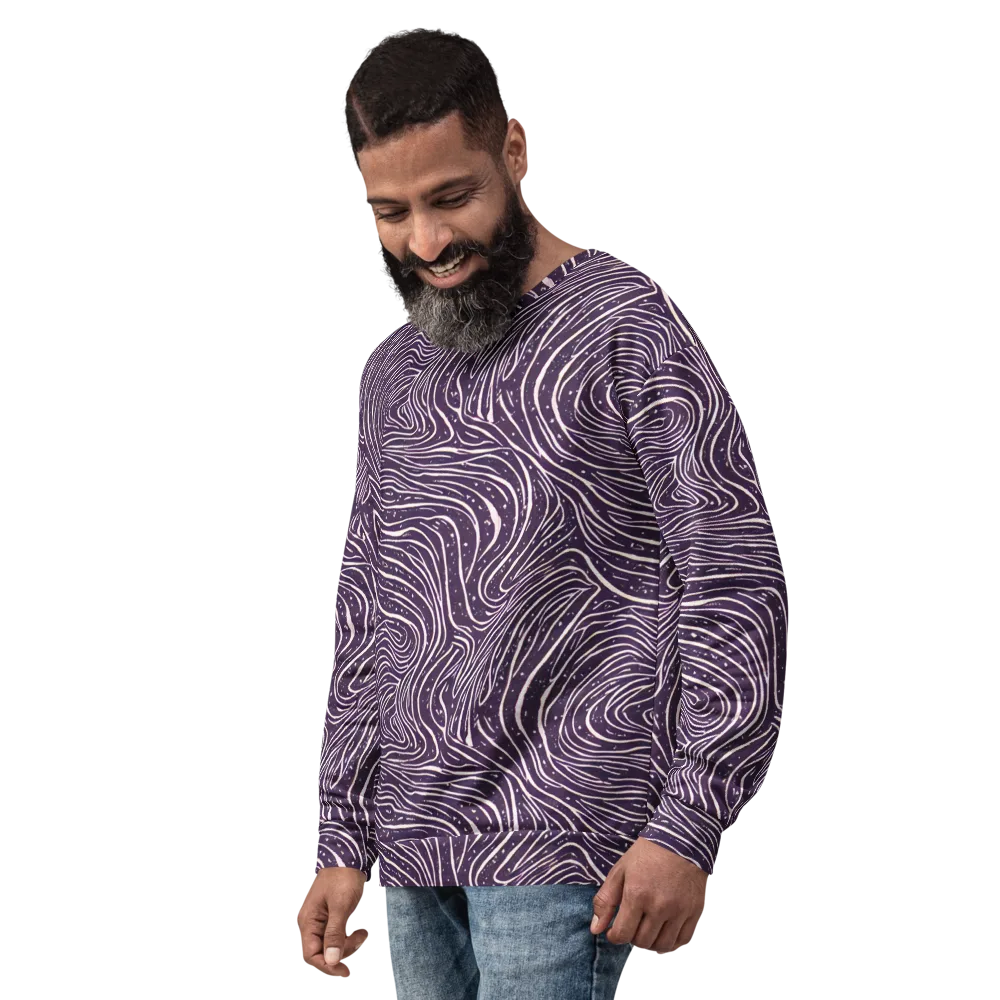 Aubergine Current on Sweatshirt — Left Front