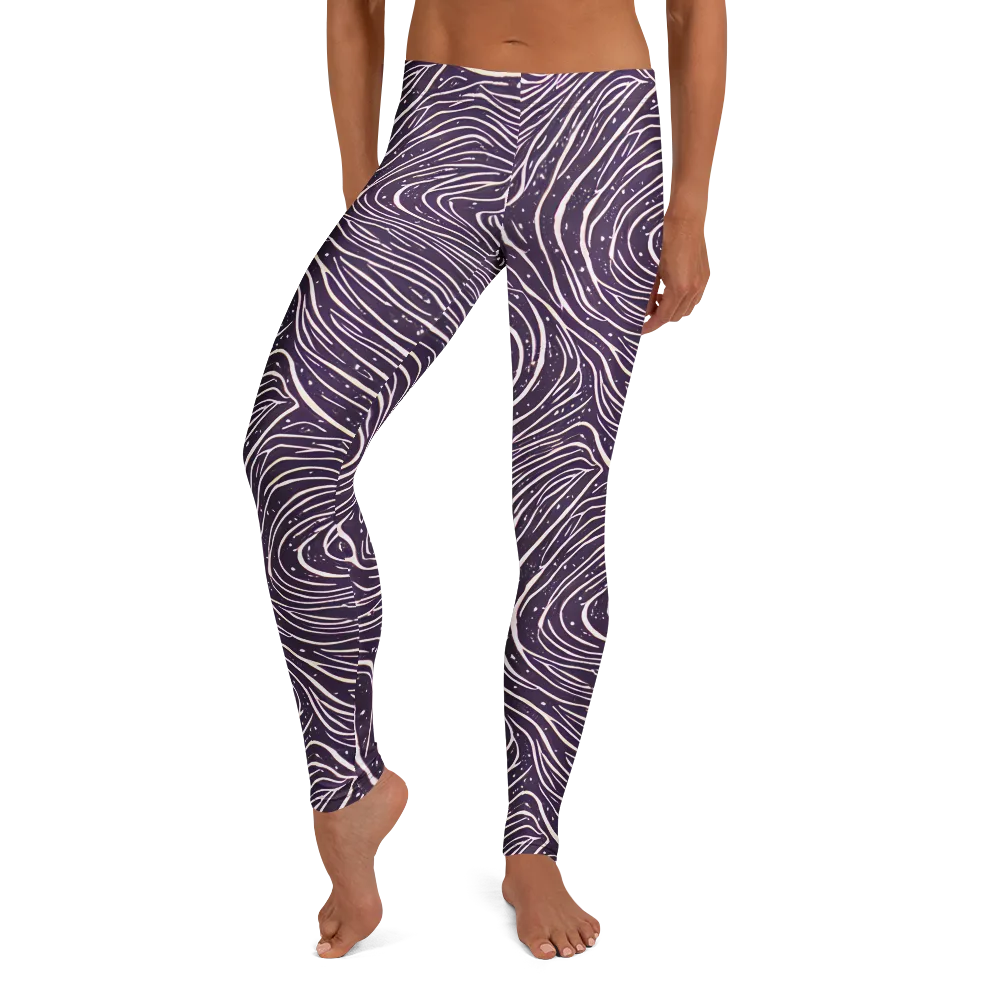 Aubergine Current on Leggings — Front
