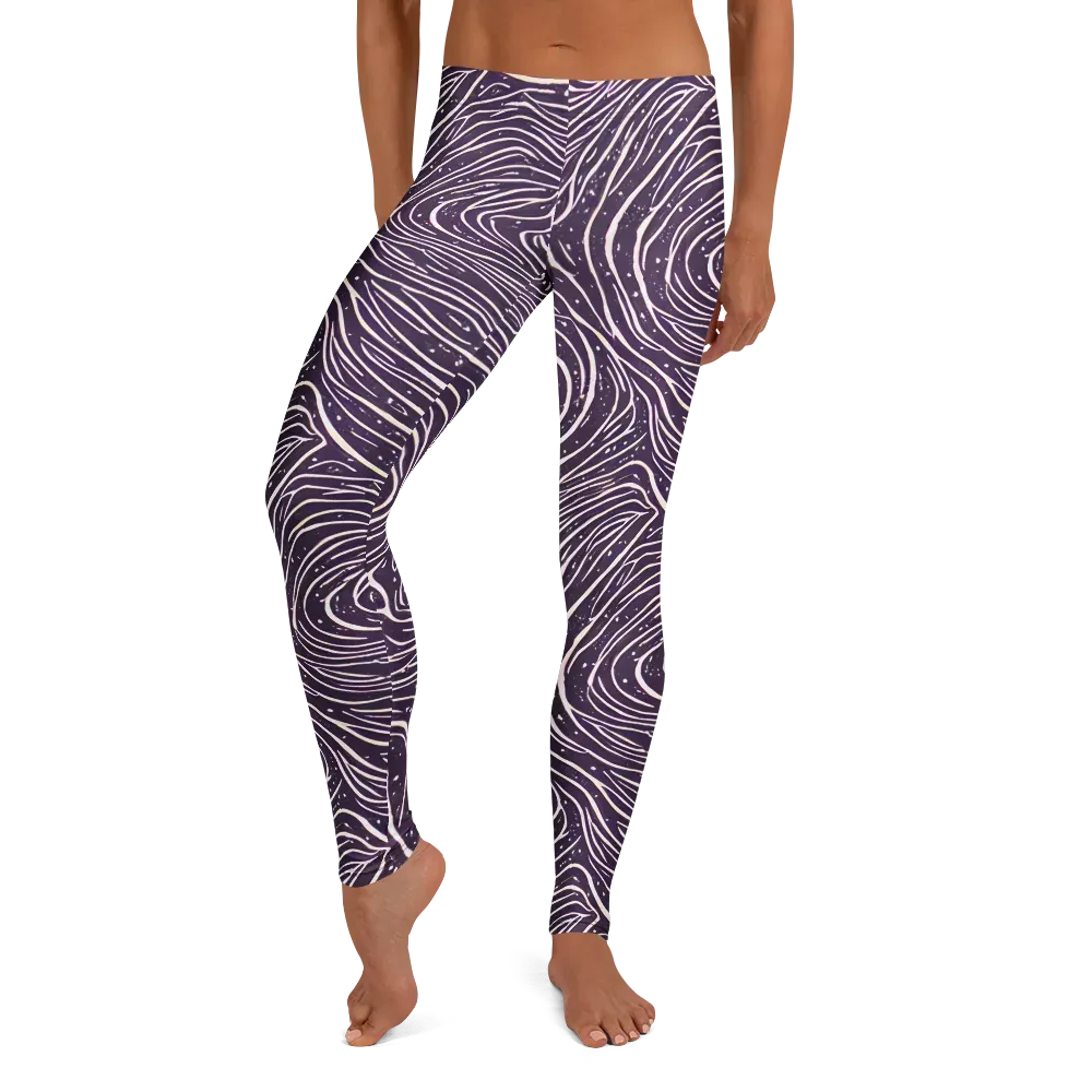 Aubergine Current on Leggings — Front