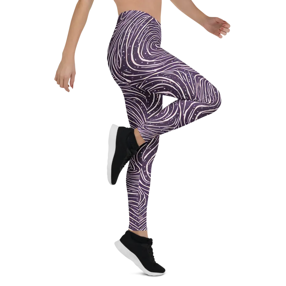 Aubergine Current on Leggings — Right