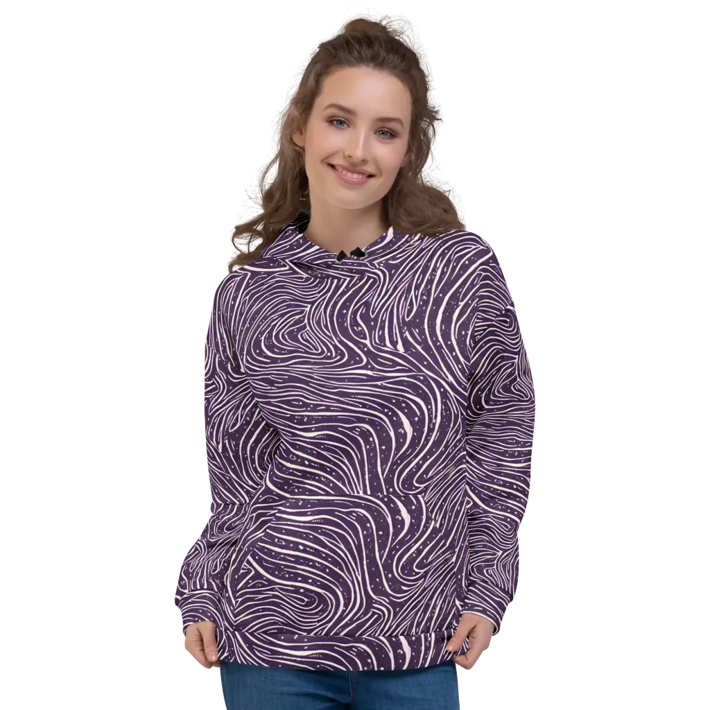 Aubergine Current on Hoodie — Front