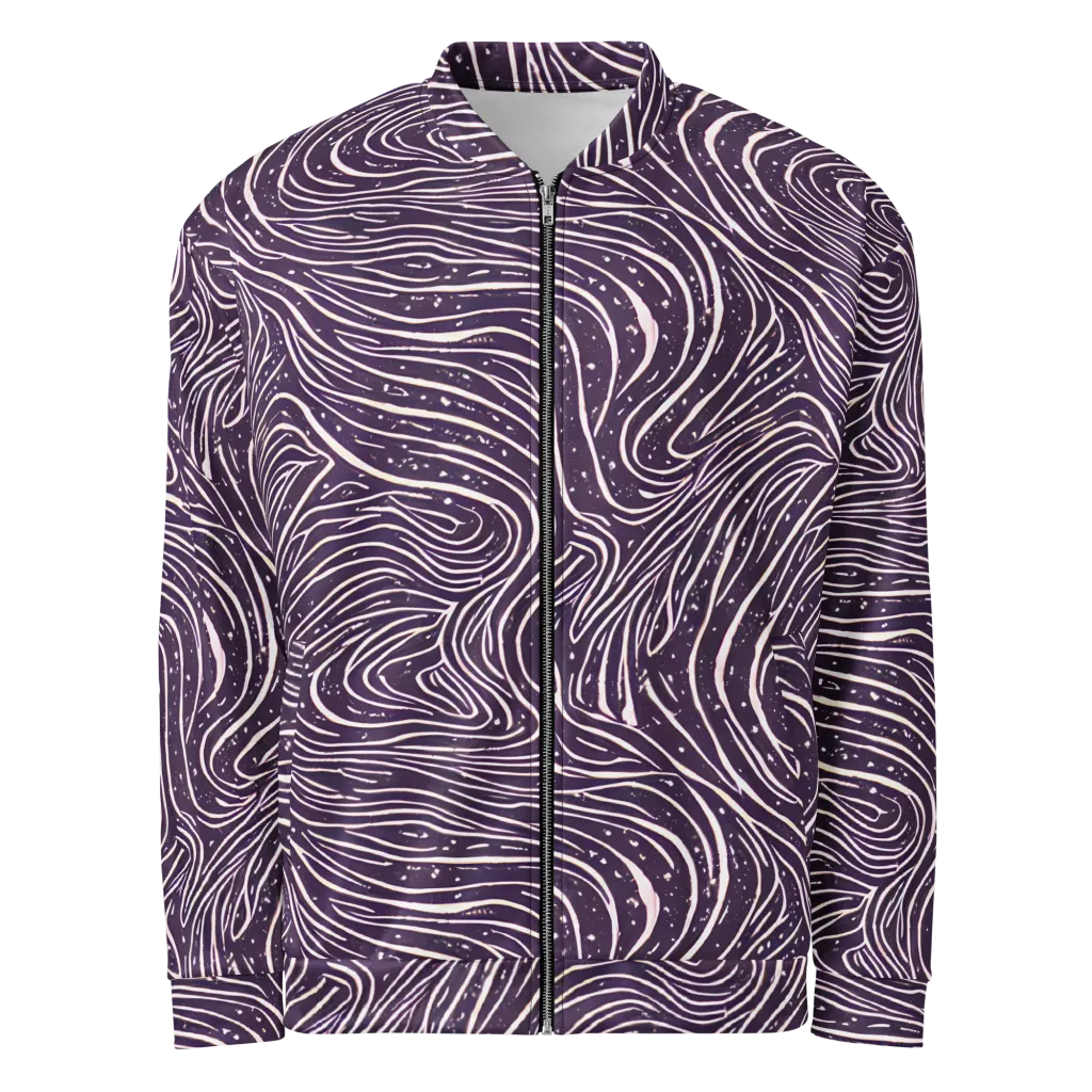 Aubergine Current on Bomber Jacket — Front