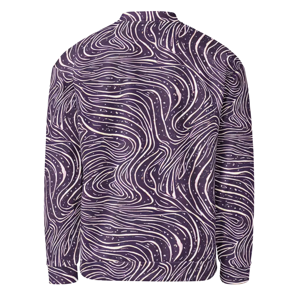 Aubergine Current on Bomber Jacket — Back