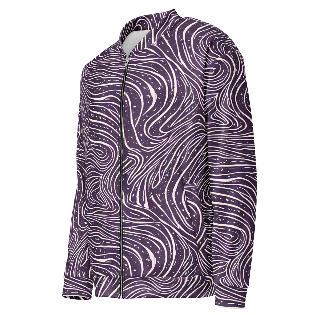 Aubergine Current on Bomber Jacket — Left Front