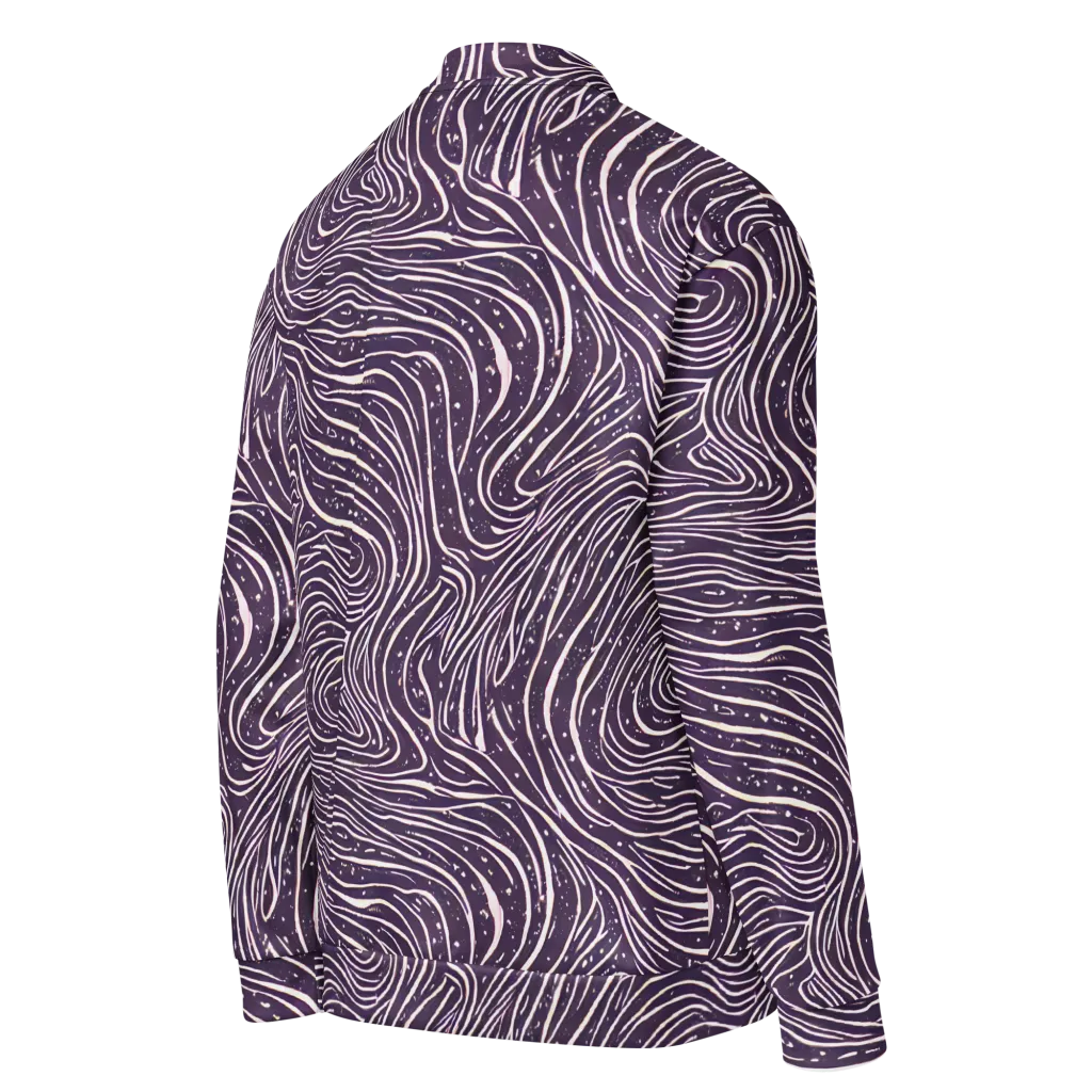 Aubergine Current on Bomber Jacket — Right Back