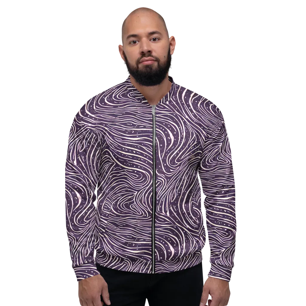 Aubergine Current on Bomber Jacket — Front