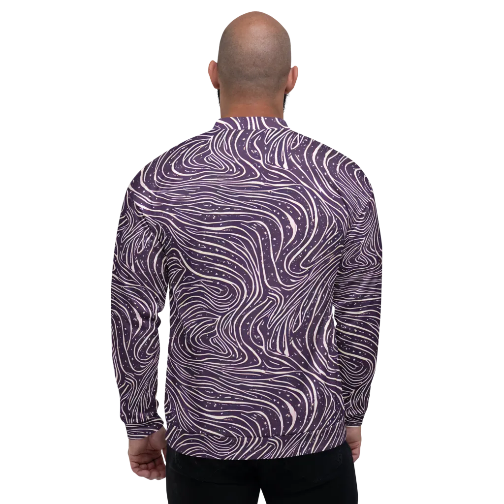 Aubergine Current on Bomber Jacket — Back