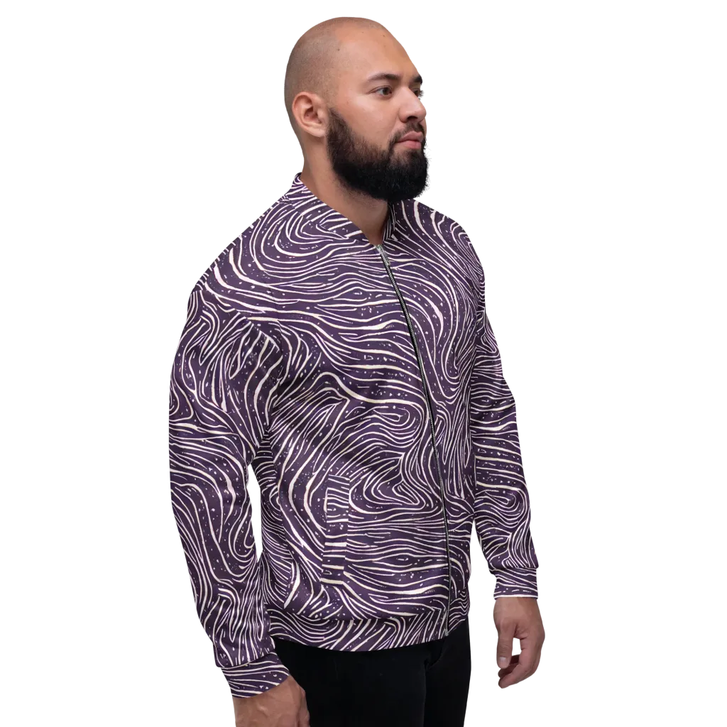 Aubergine Current on Bomber Jacket — Right