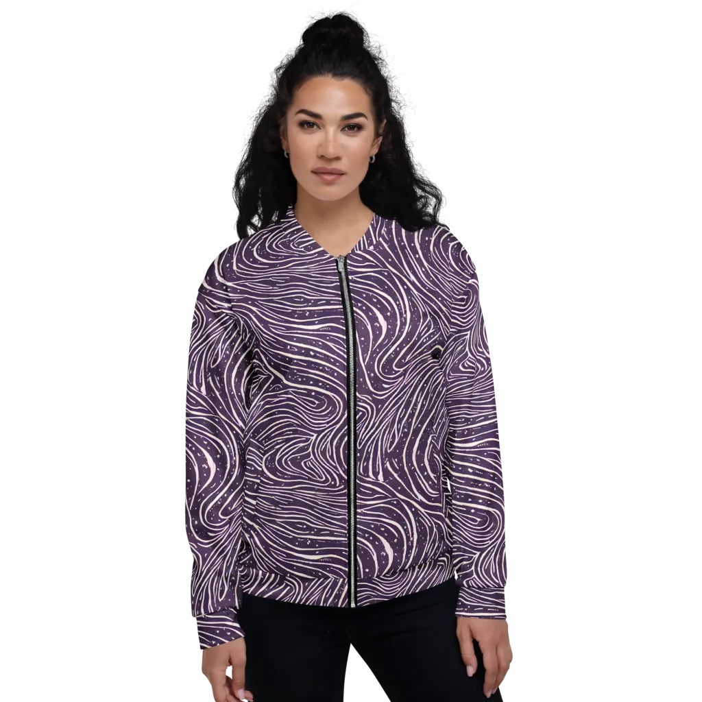 Aubergine Current on Bomber Jacket — Front