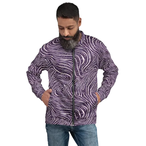 Aubergine Current on a Bomber Jacket