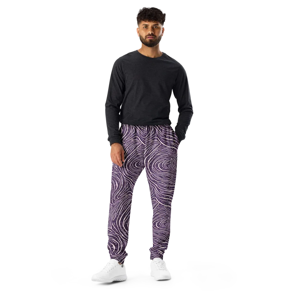 Aubergine Current on Men's Joggers — Front