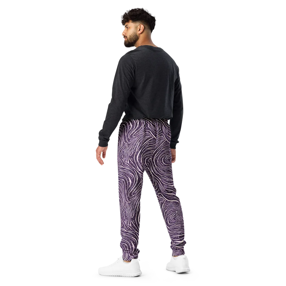 Aubergine Current on Men's Joggers — Back