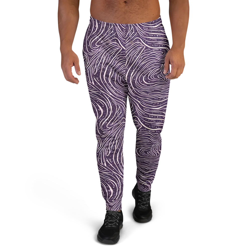 Aubergine Current on Men's Joggers — Front