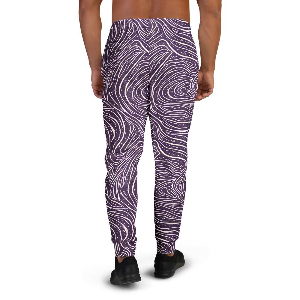 Aubergine Current on Men's Joggers — Back