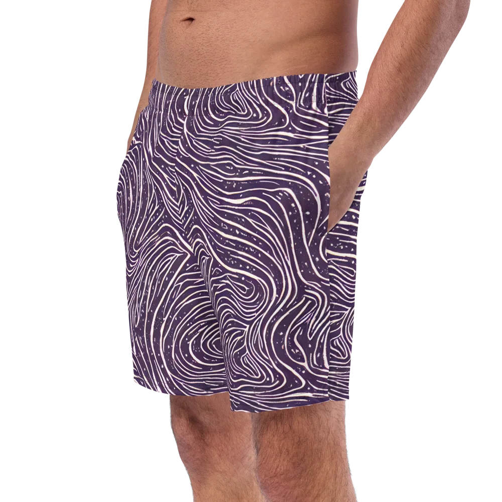 Aubergine Current on Swim Trunks — Left Front