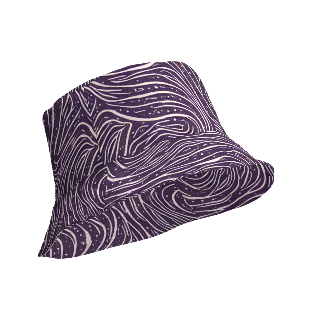Aubergine Current on Reversible Bucket Hat — Product details Outside