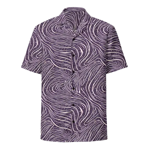 Aubergine Current on a Button Shirt