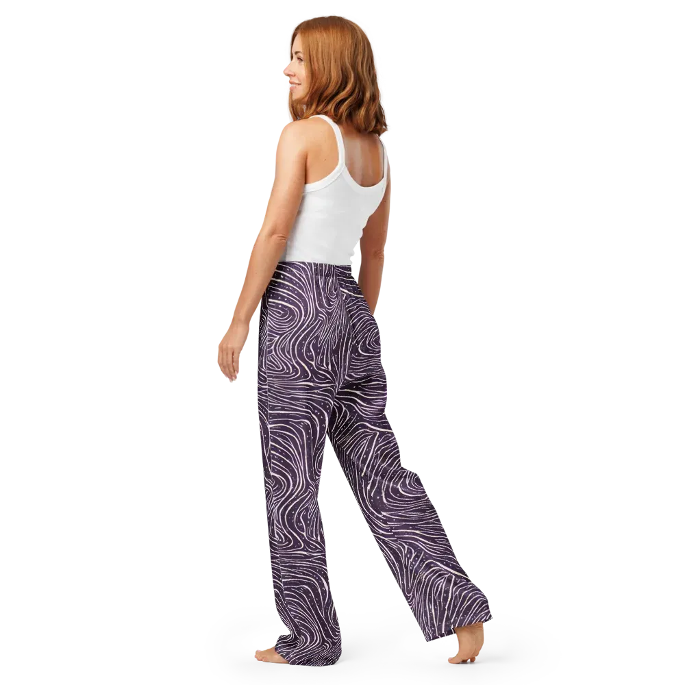 Aubergine Current on Women's Pajama Pants — Back