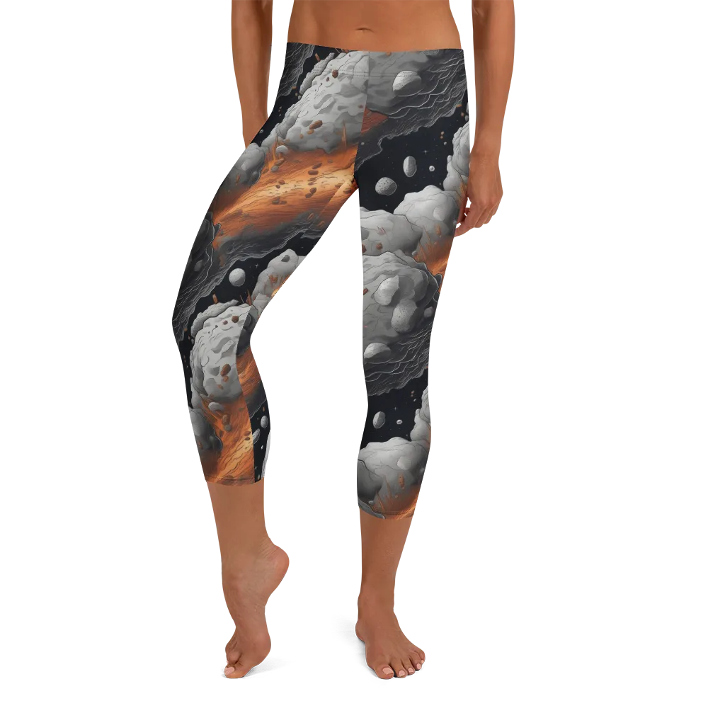 Meteorite Noir on Capri Leggings — Front