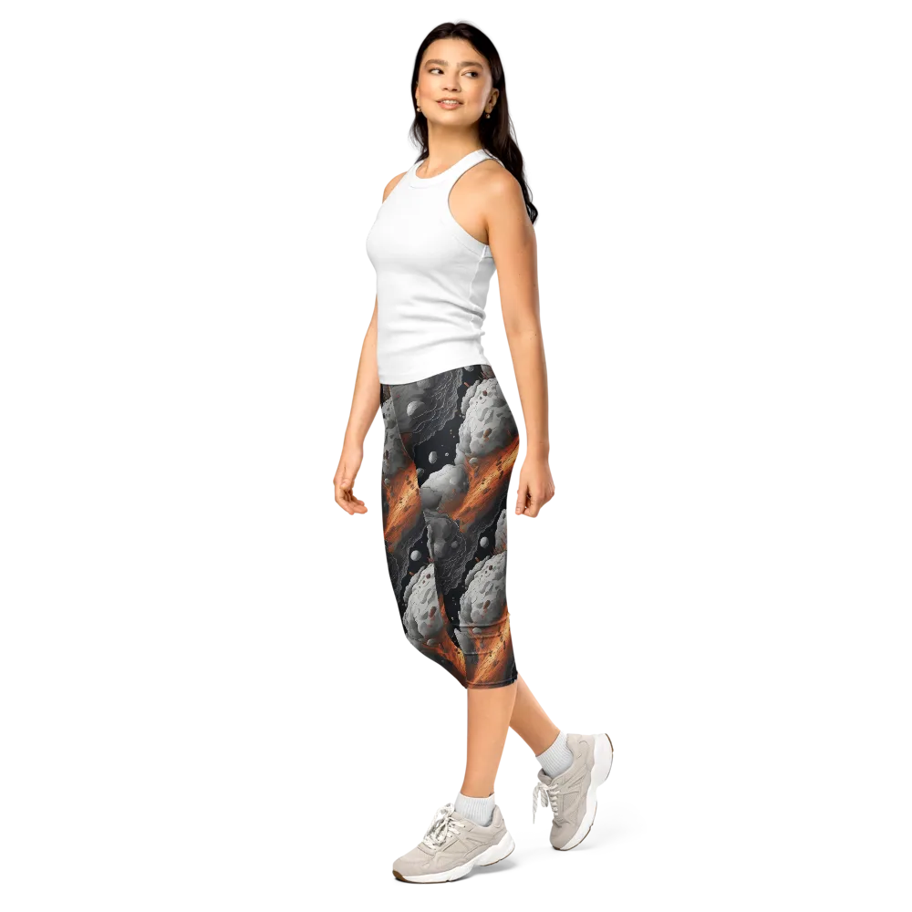 Meteorite Noir on Capri Leggings — Left Front