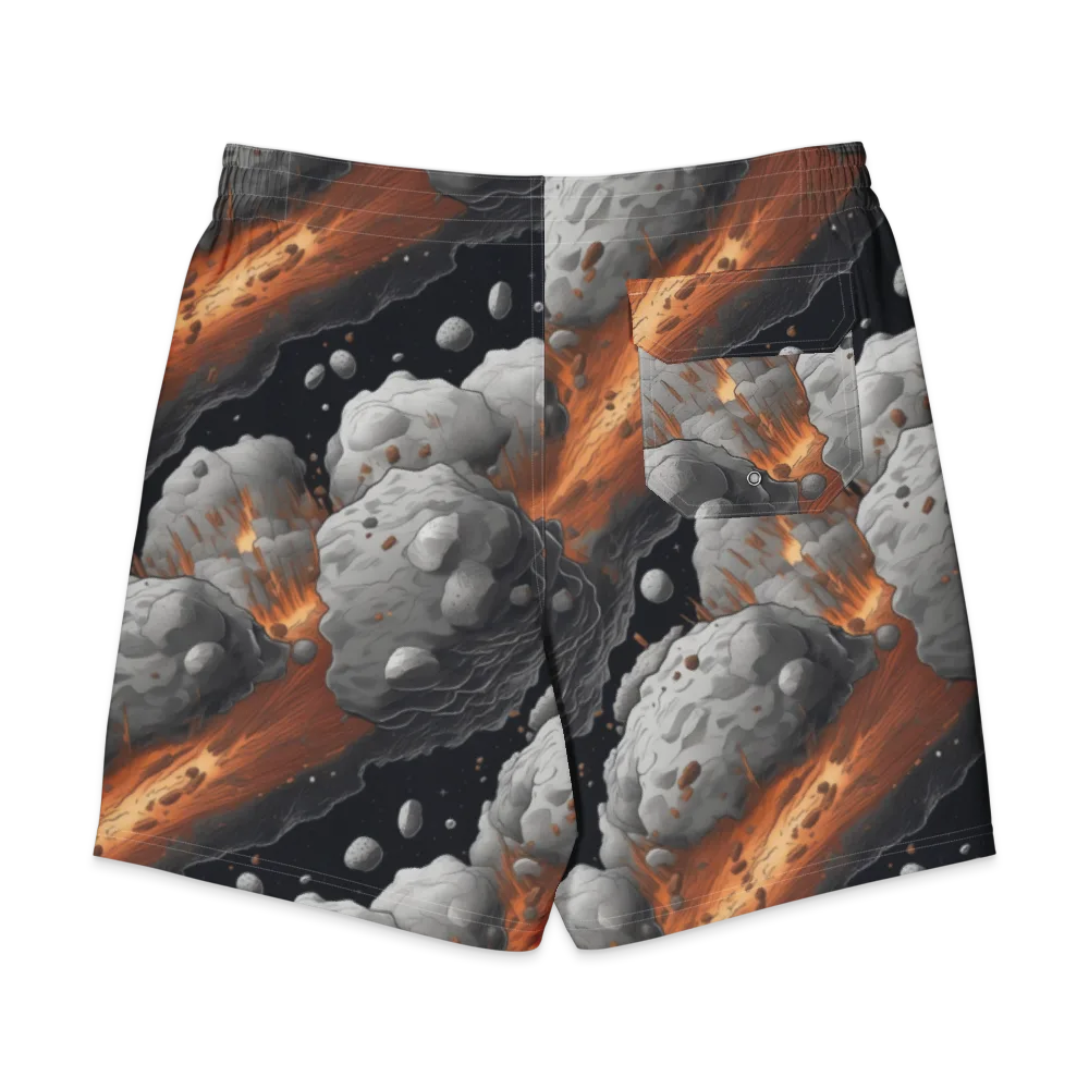 Meteorite Noir on Men's Board Shorts — Back
