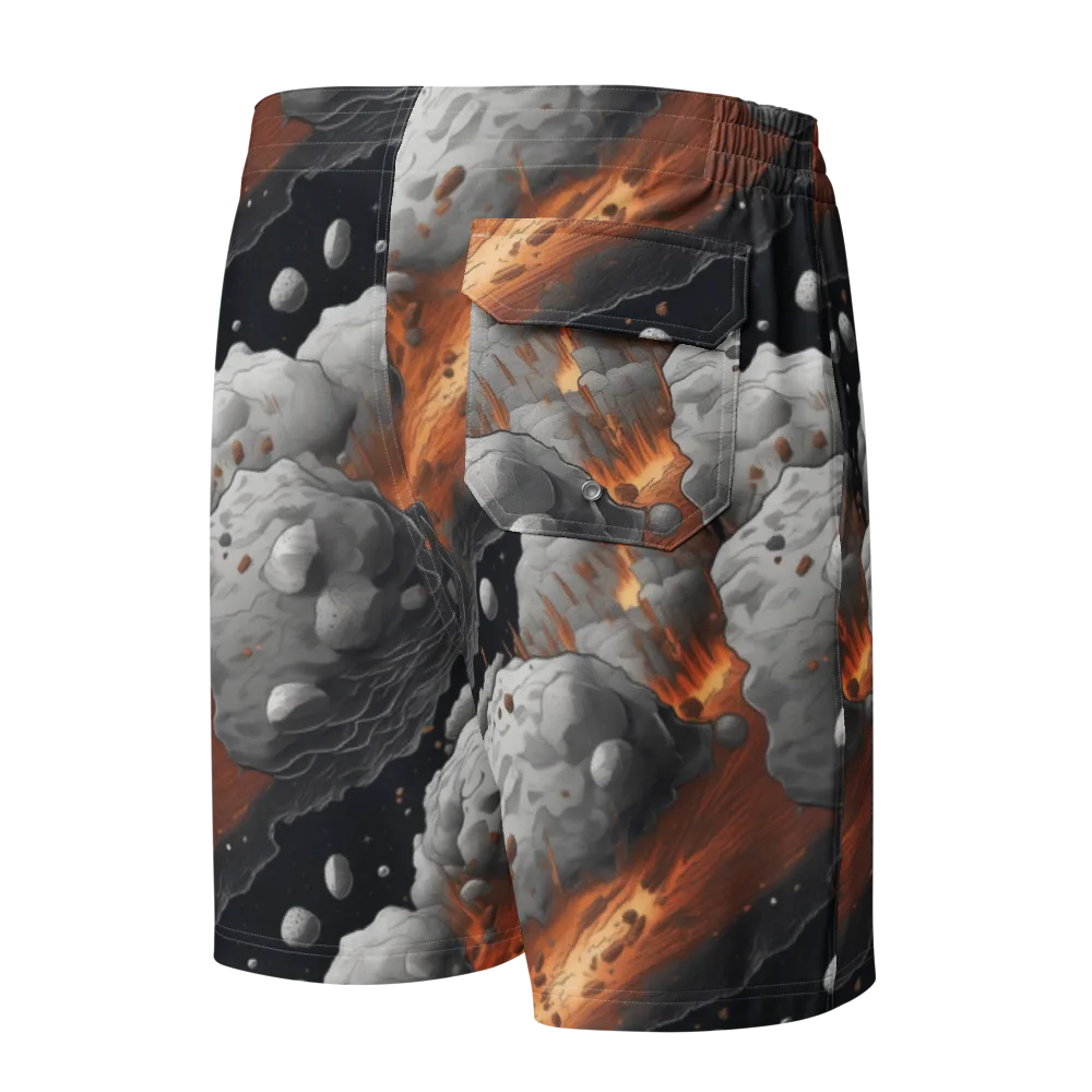 Meteorite Noir on Men's Board Shorts — Back