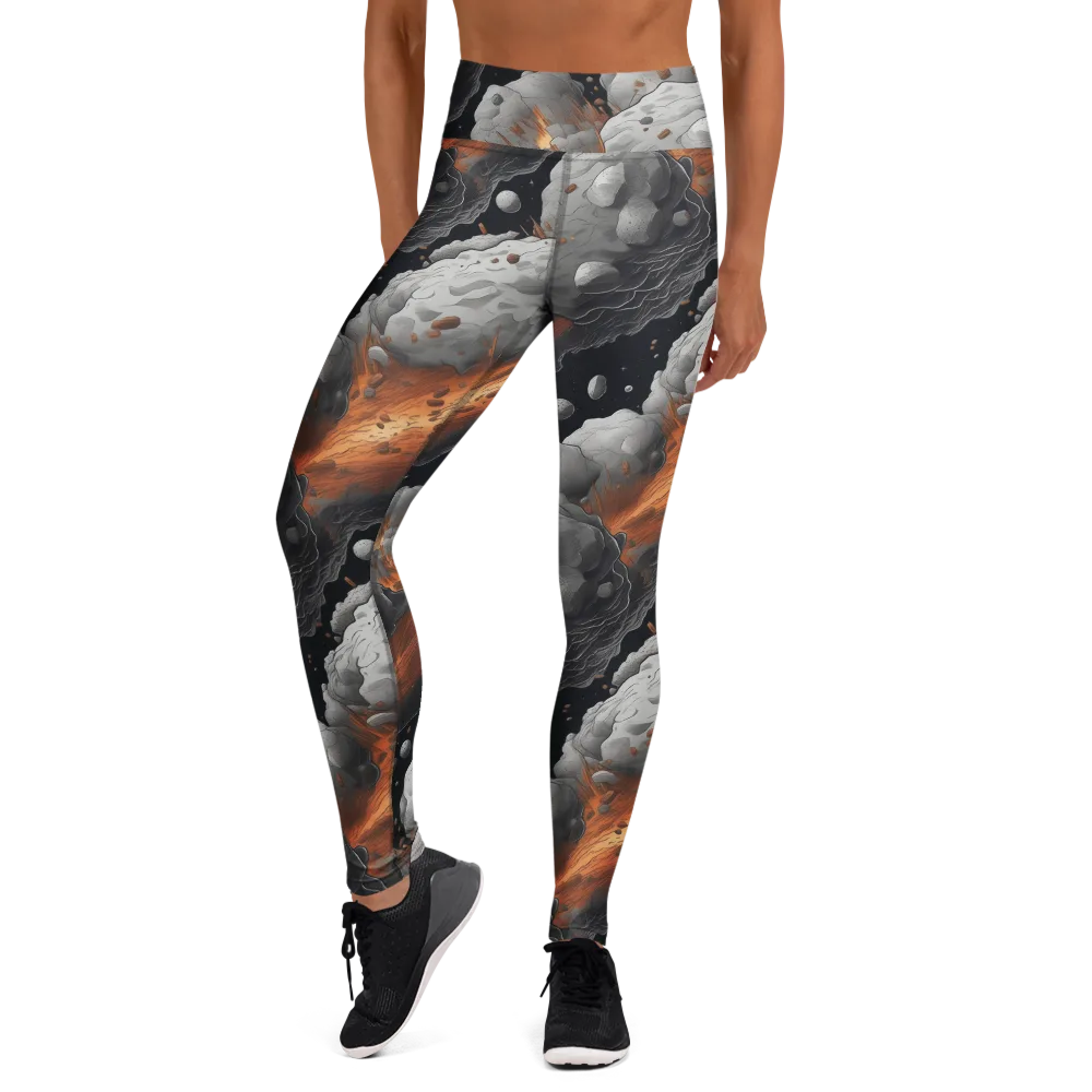 Meteorite Noir on Yoga Leggings — Front