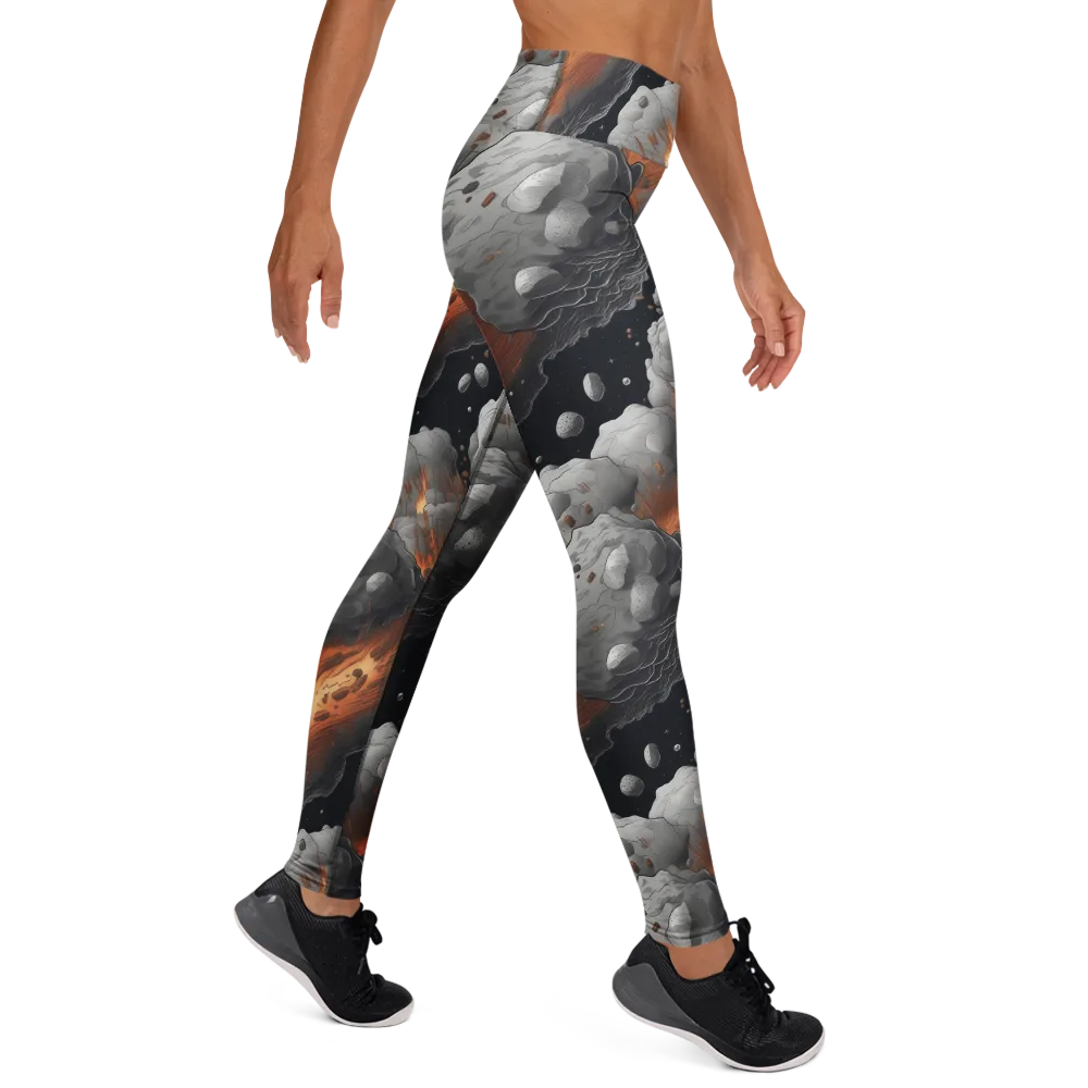 Meteorite Noir on Yoga Leggings — Right