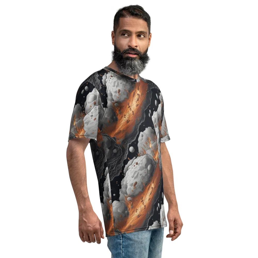 Meteorite Noir on Men's Crew Neck T-Shirt — Right
