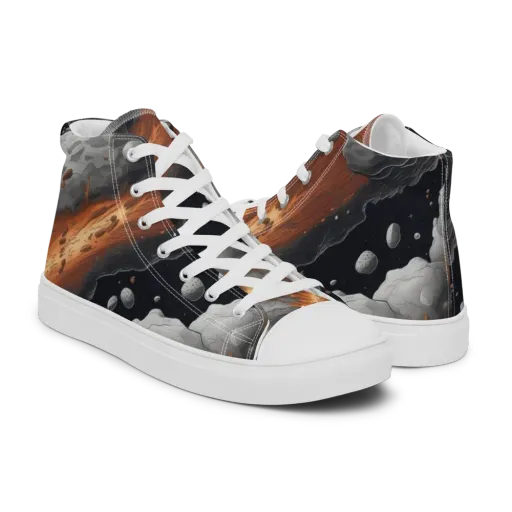 Meteorite Noir on a Men's High Top Canvas Shoes